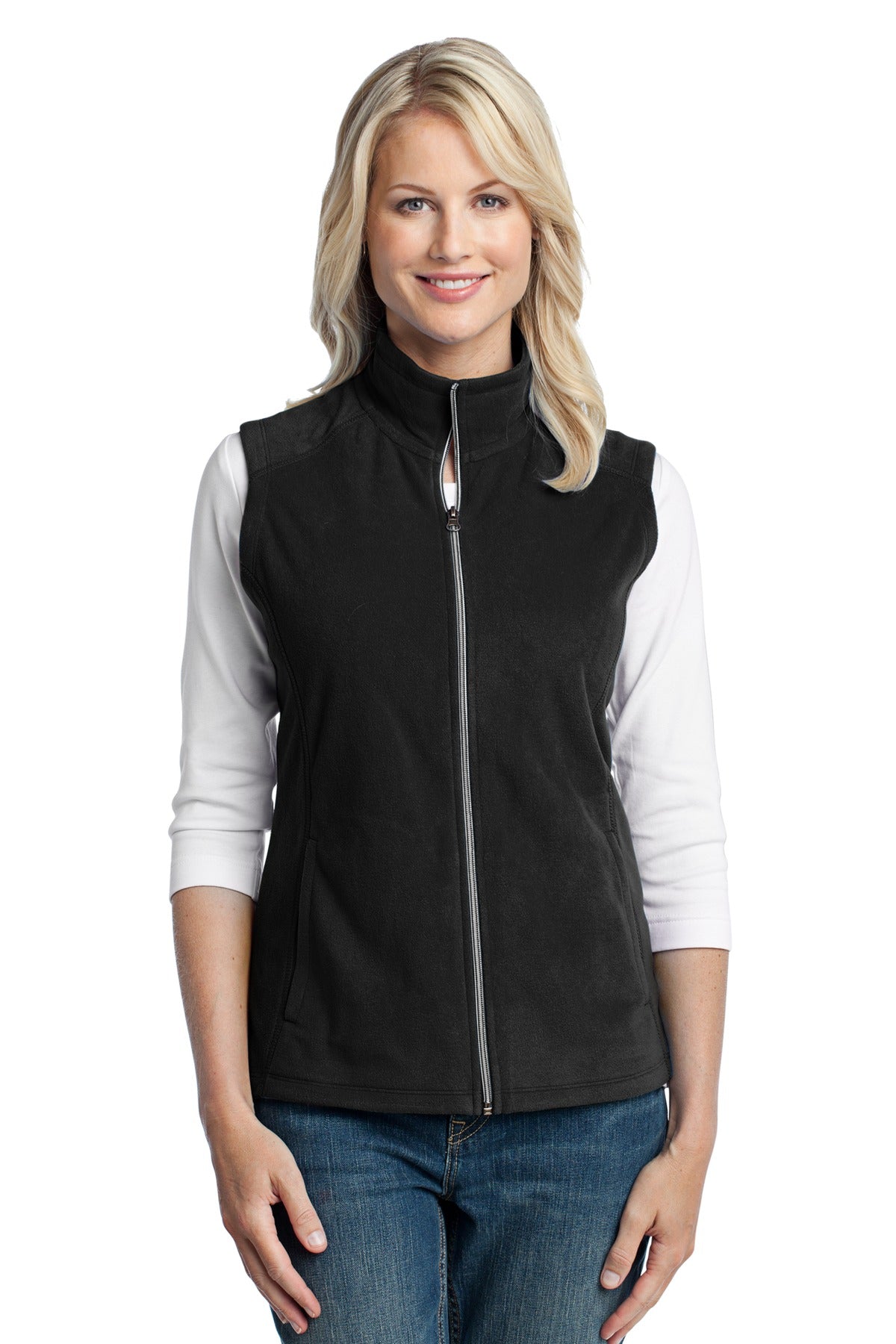 Port Authority Women's Microfleece Vest. L226 - Black