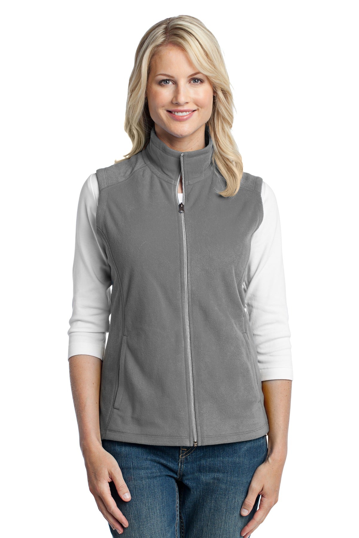Port Authority Women's Microfleece Vest. L226 - Pearl Grey