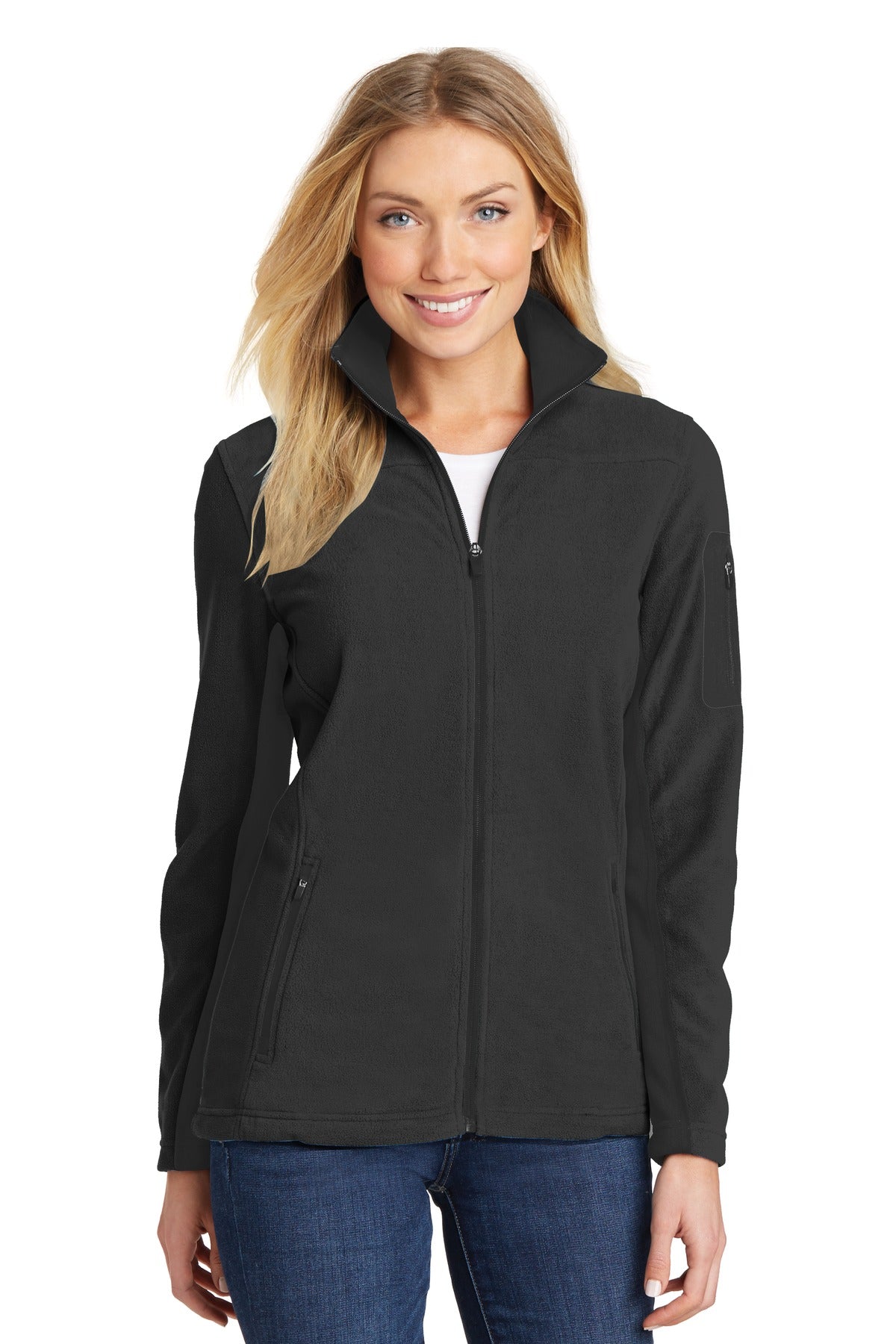 Port Authority Women's Summit Fleece Full-Zip Jacket. L233 - Black/ Black