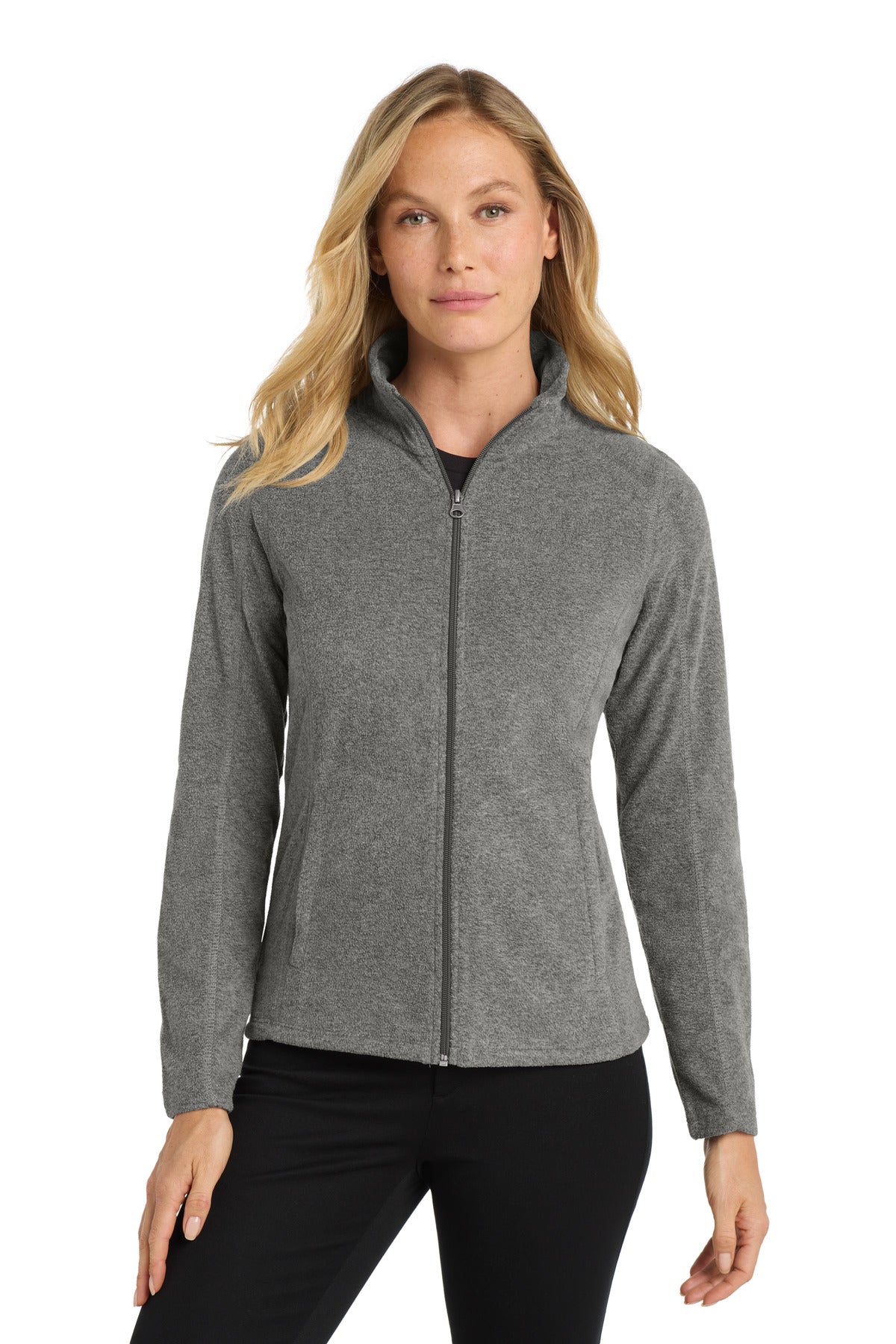 Port Authority Women's Heather Microfleece Full-Zip Jacket. L235 - Pearl Grey Heather