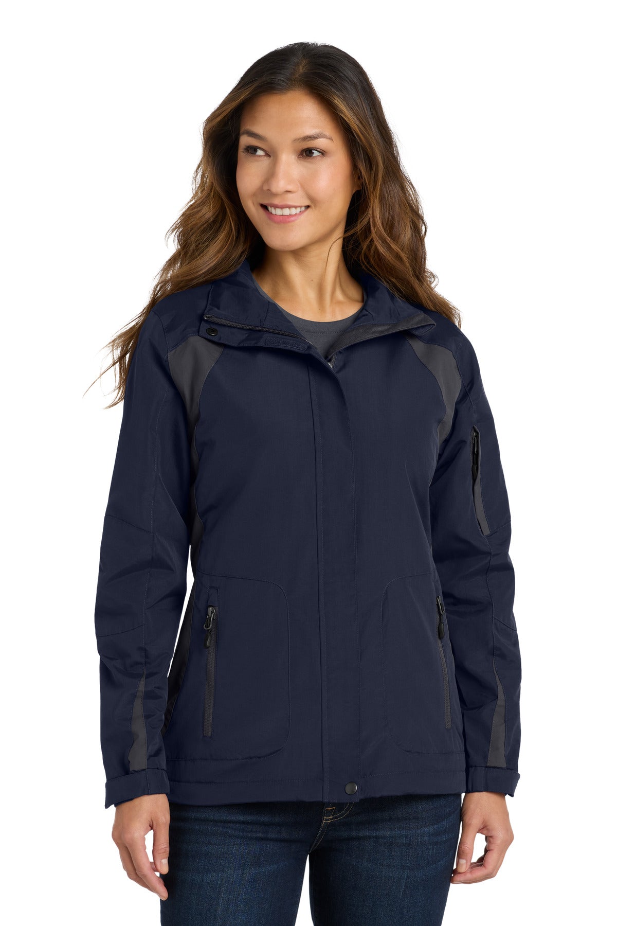 Port Authority Women's All-Season II Jacket. L304 - True Navy/ Iron Grey