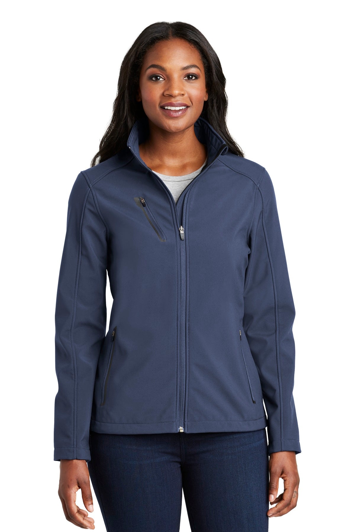 Port Authority Women's Welded Soft Shell Jacket. L324 - Dress Blue Navy