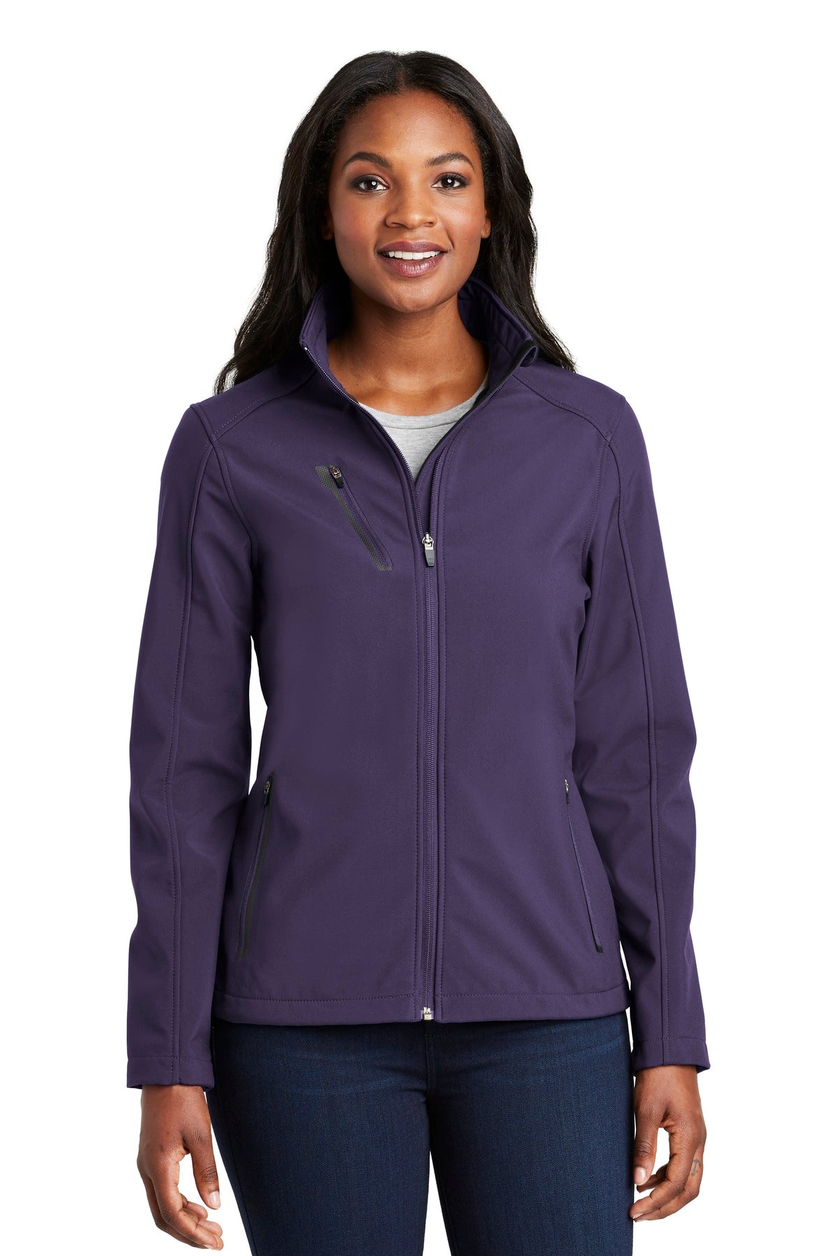 Port Authority Women's Welded Soft Shell Jacket. L324 - Posh Purple