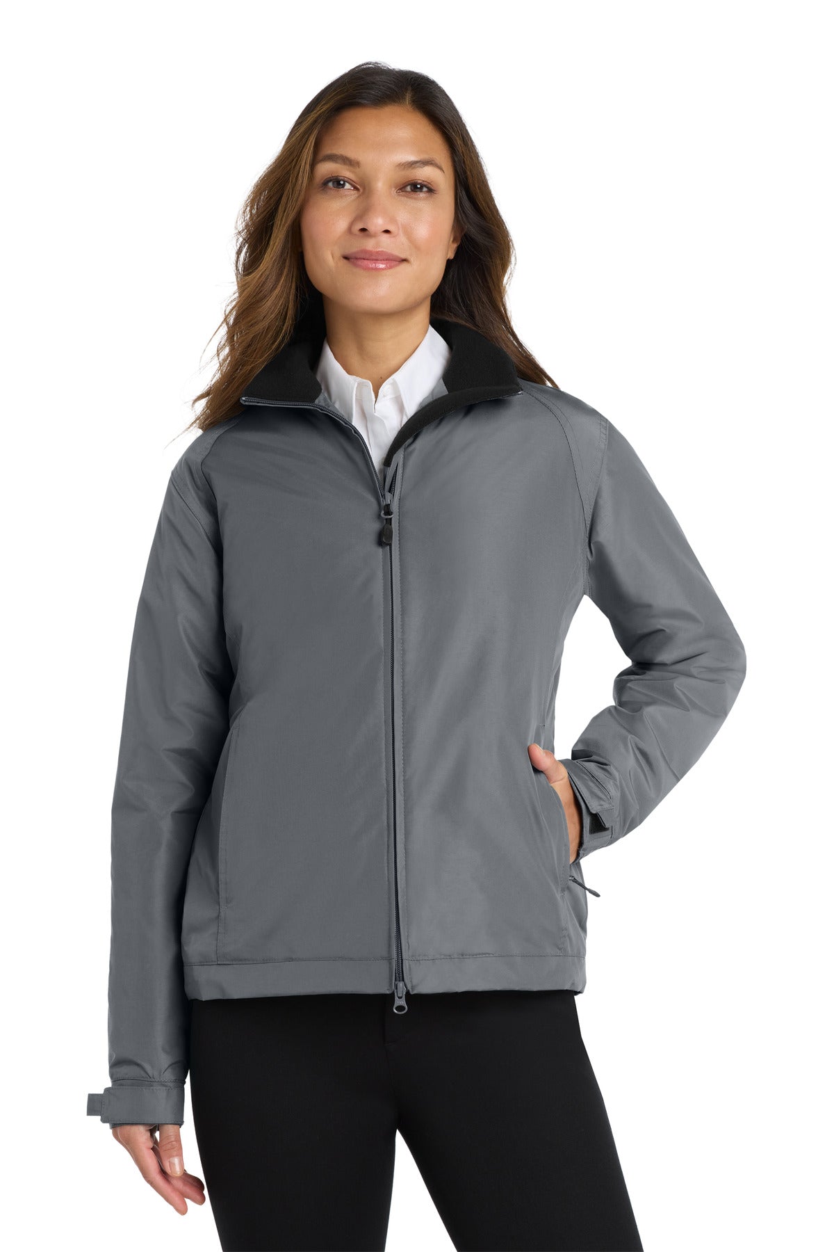 Port Authority Women's Challenger Jacket. L354 - Steel Grey/ True Black