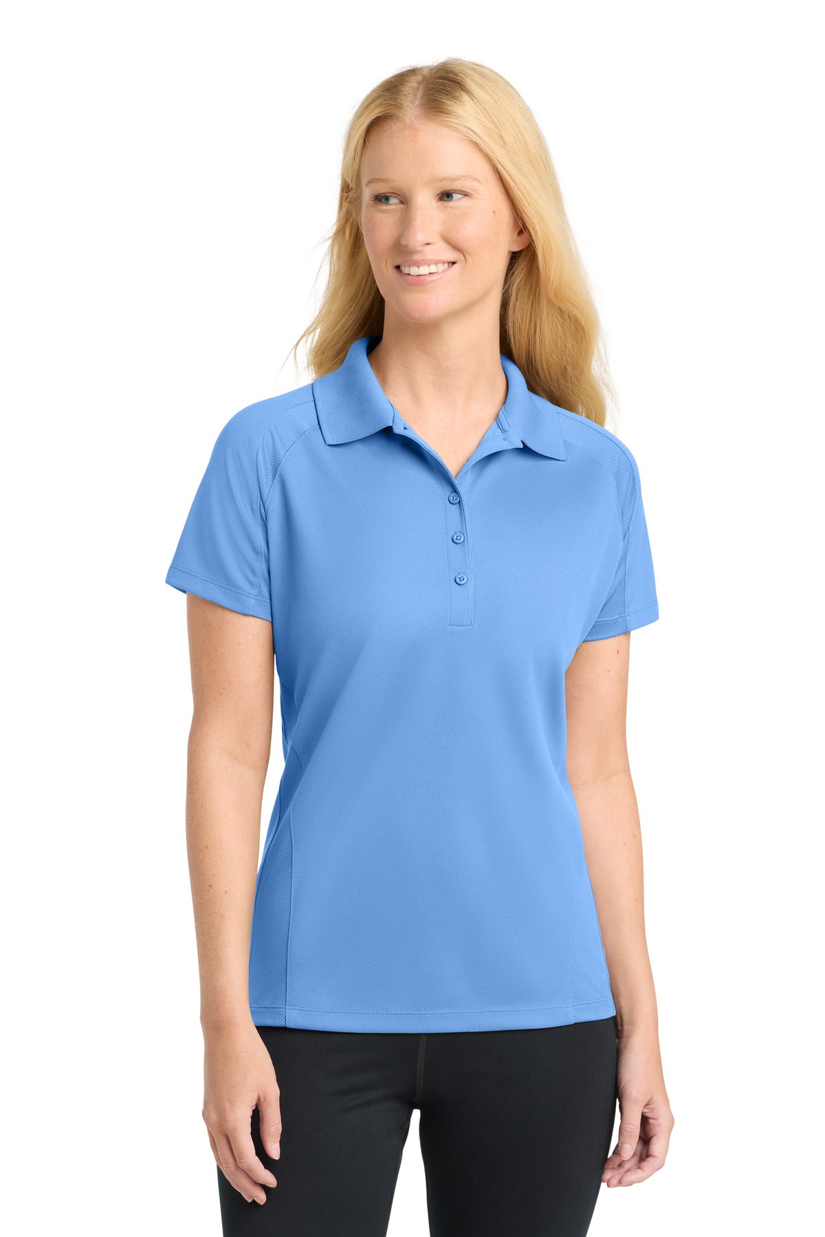 Sport-Tek Women's Dri-Mesh Pro Polo. L474 - Carolina Blue