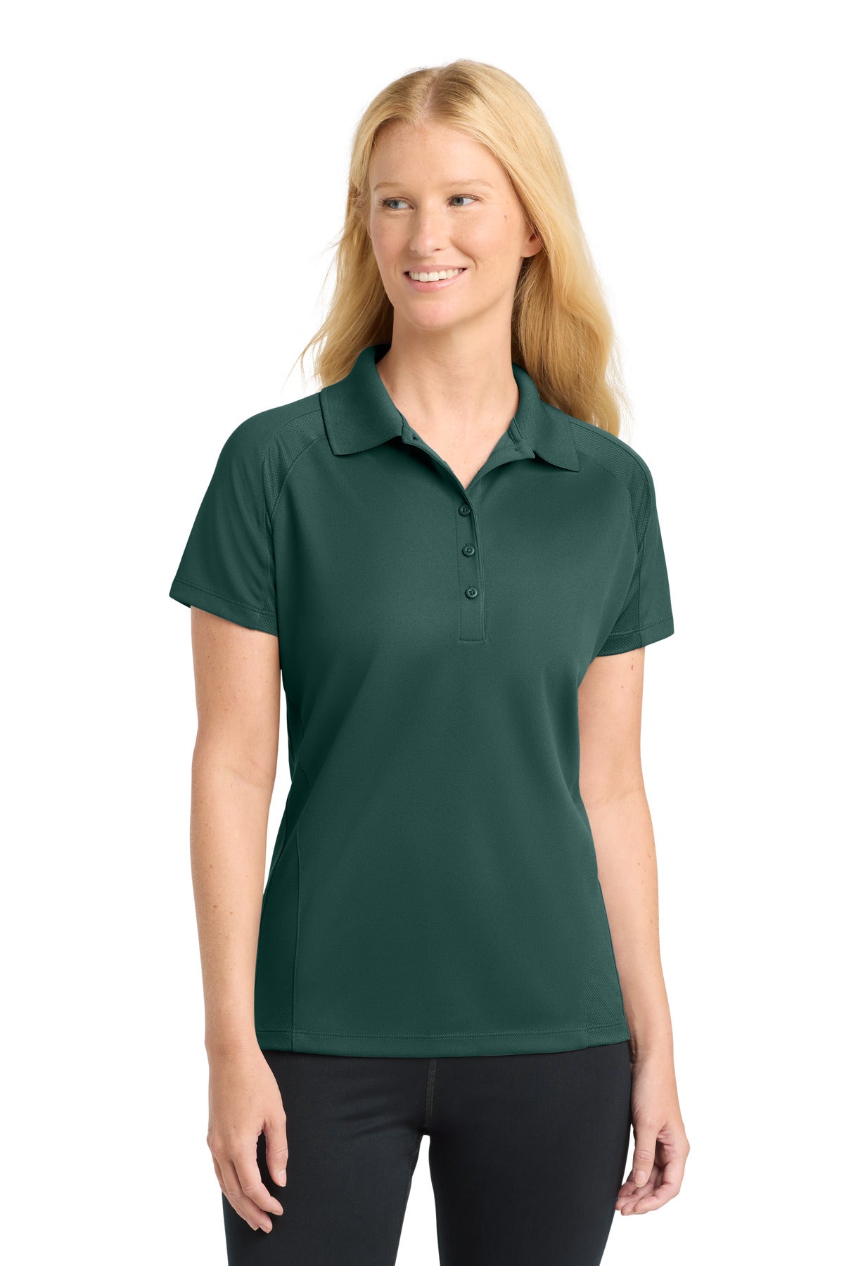 Sport-Tek Women's Dri-Mesh Pro Polo. L474 - Dark Green