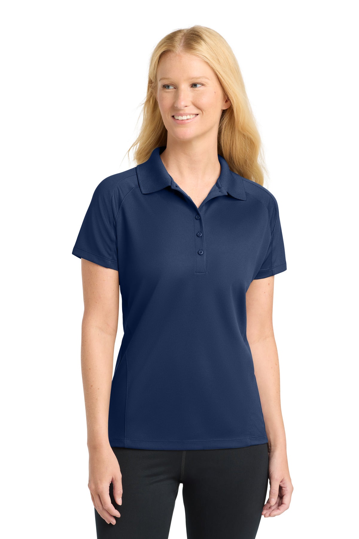 Sport-Tek Women's Dri-Mesh Pro Polo. L474 - Navy