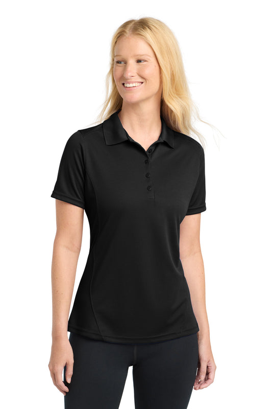 Sport-Tek Women's Dry Zone Raglan Accent Polo. L475 - Black