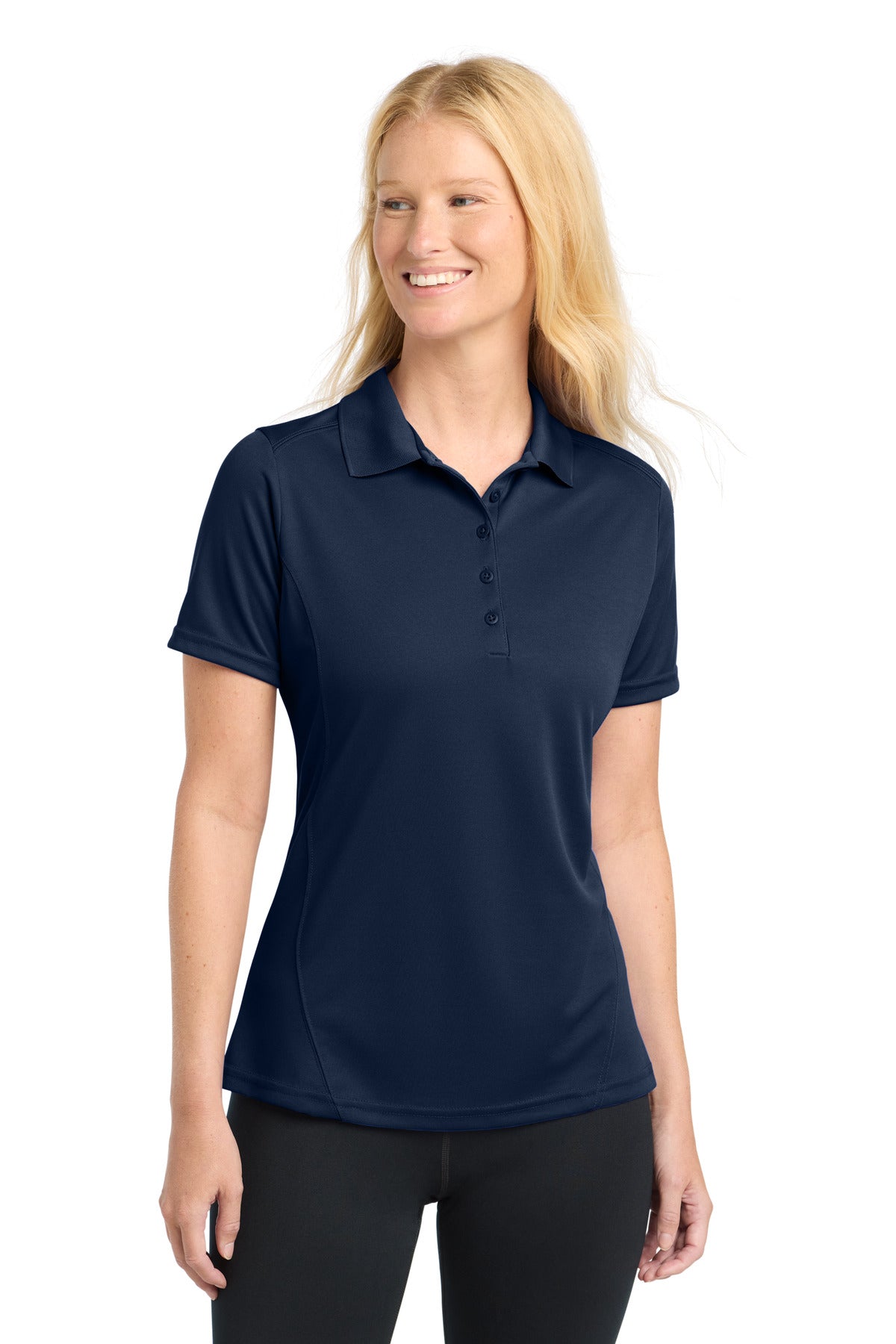 Sport-Tek Women's Dry Zone Raglan Accent Polo. L475 - True Navy