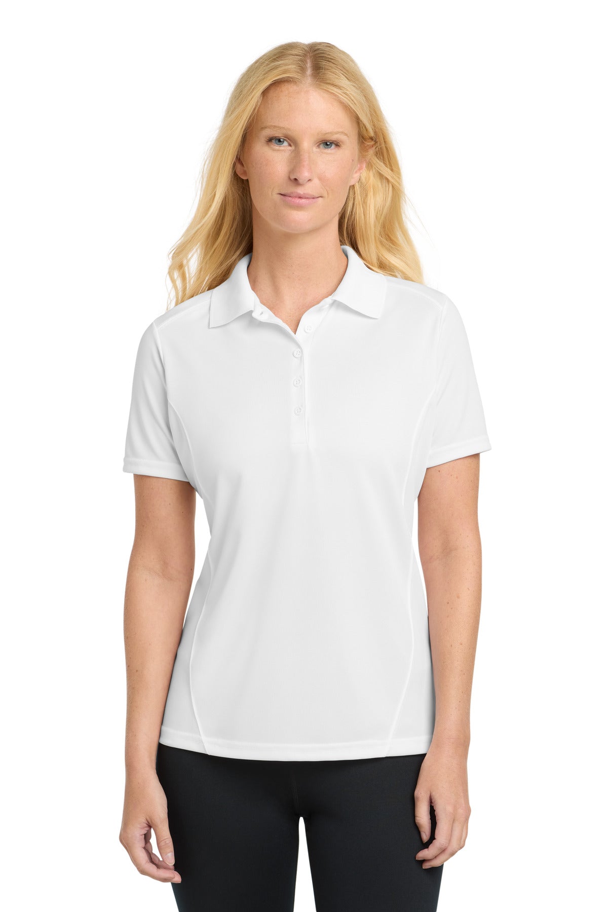 Sport-Tek Women's Dry Zone Raglan Accent Polo. L475 - White