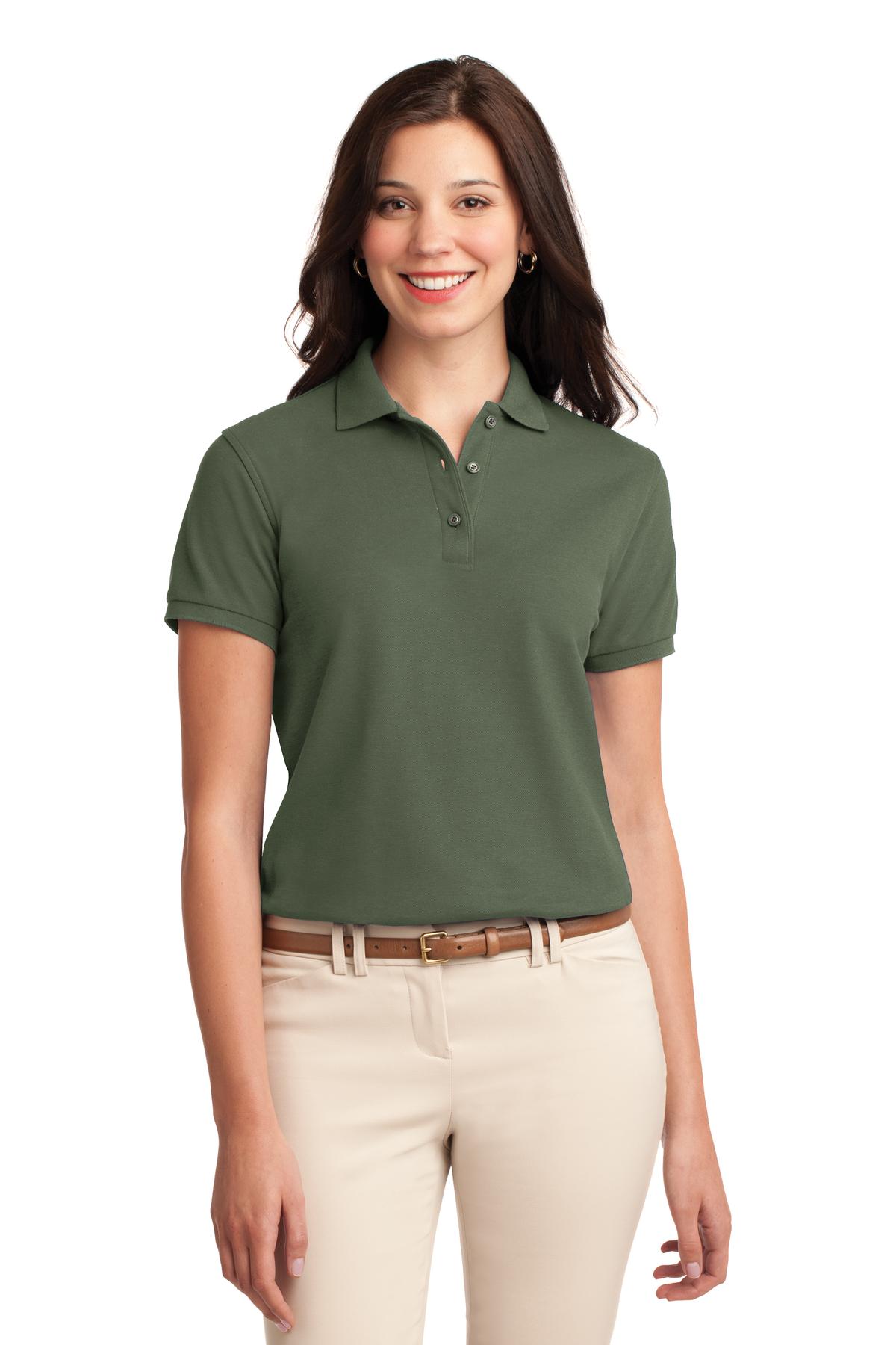 Port Authority Women's Silk Touch Polo.  L500 - Clover Green