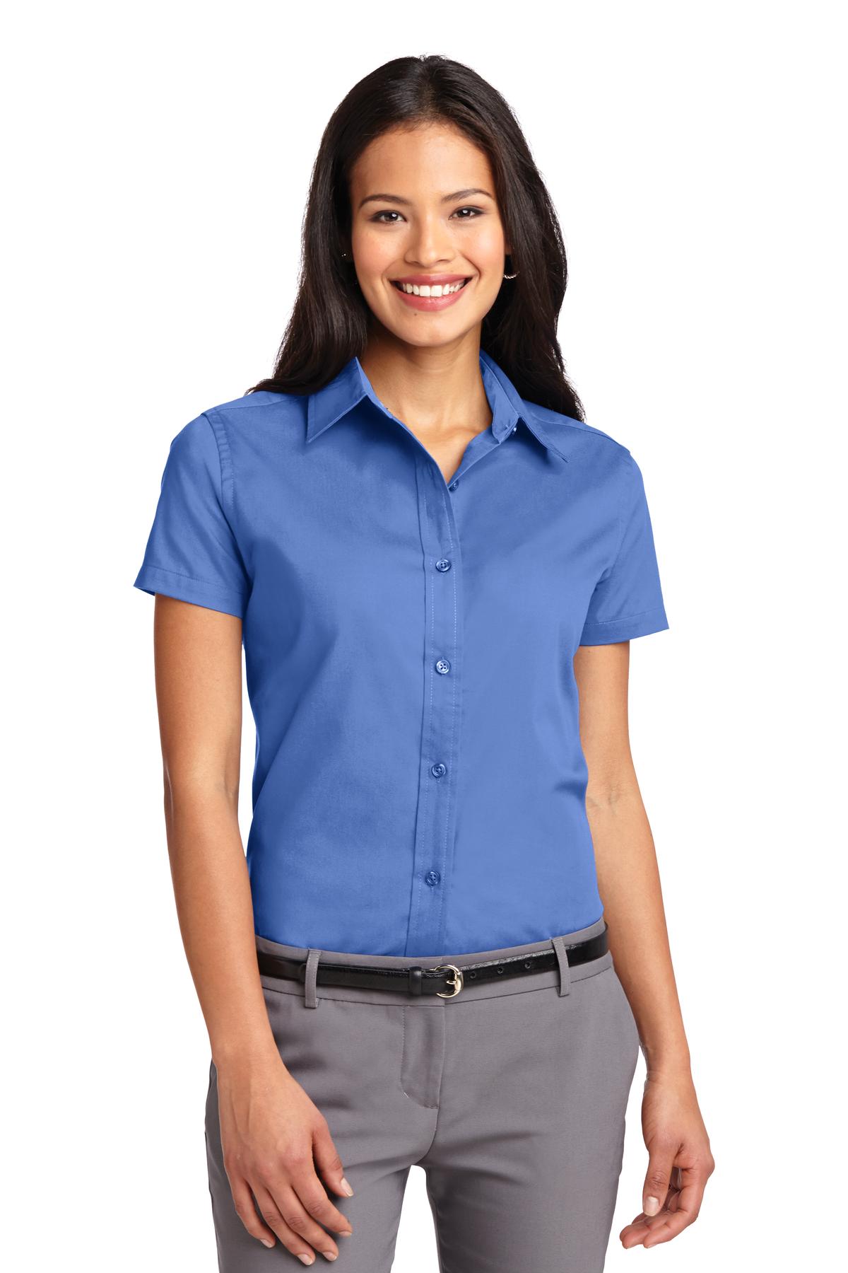Port Authority Women's Short Sleeve Easy Care  Shirt.  L508 - Ultramarine Blue