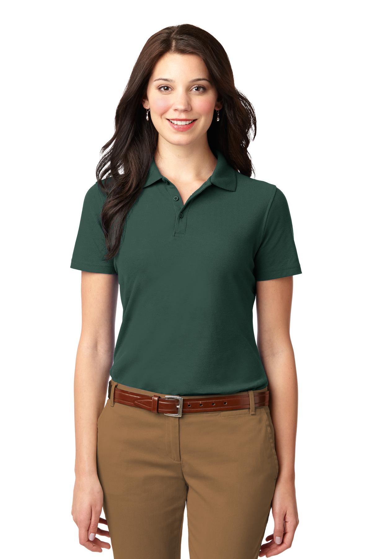 Port Authority Women's Stain-Resistant Polo. L510 - Dark Green