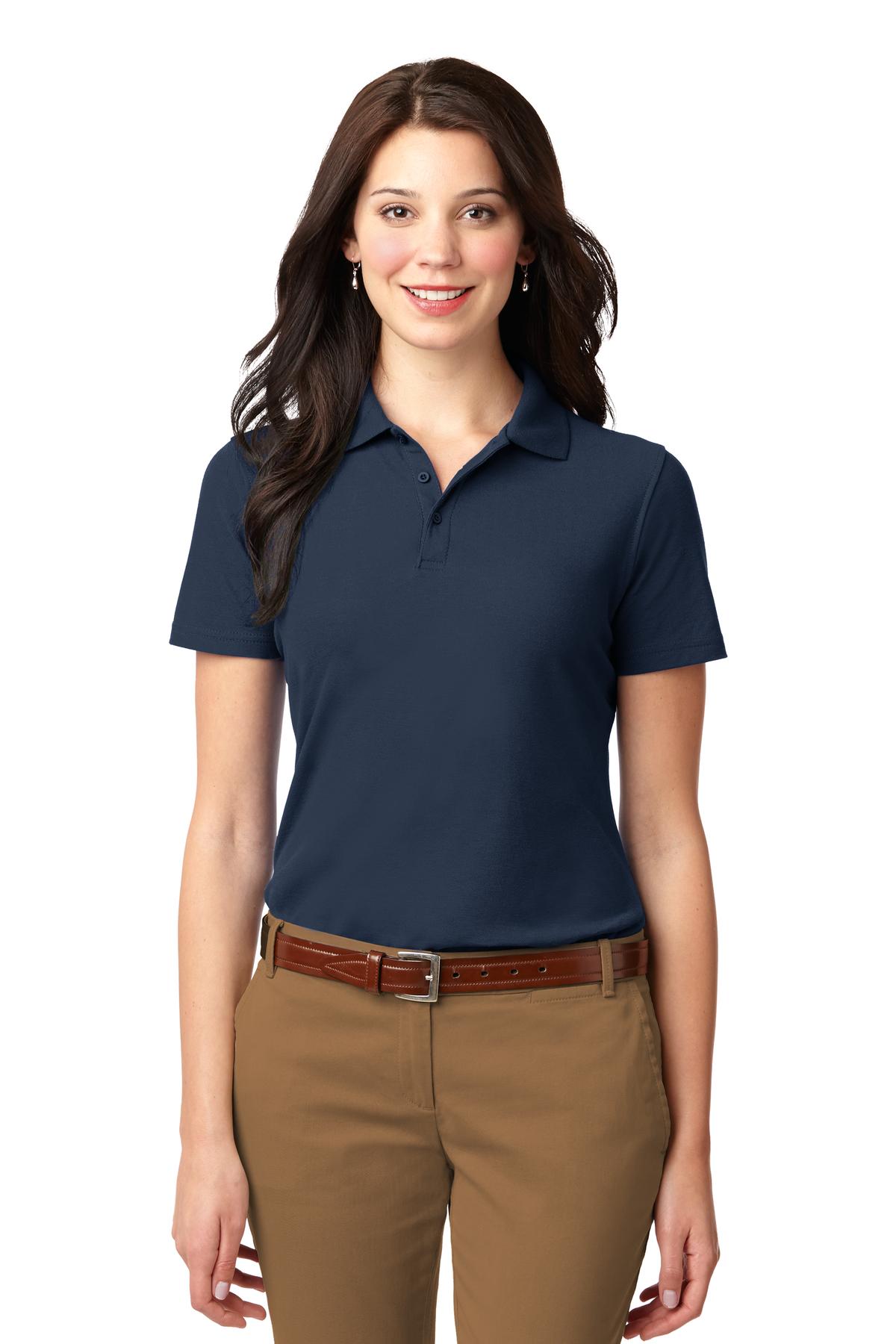 Port Authority Women's Stain-Resistant Polo. L510 - Navy