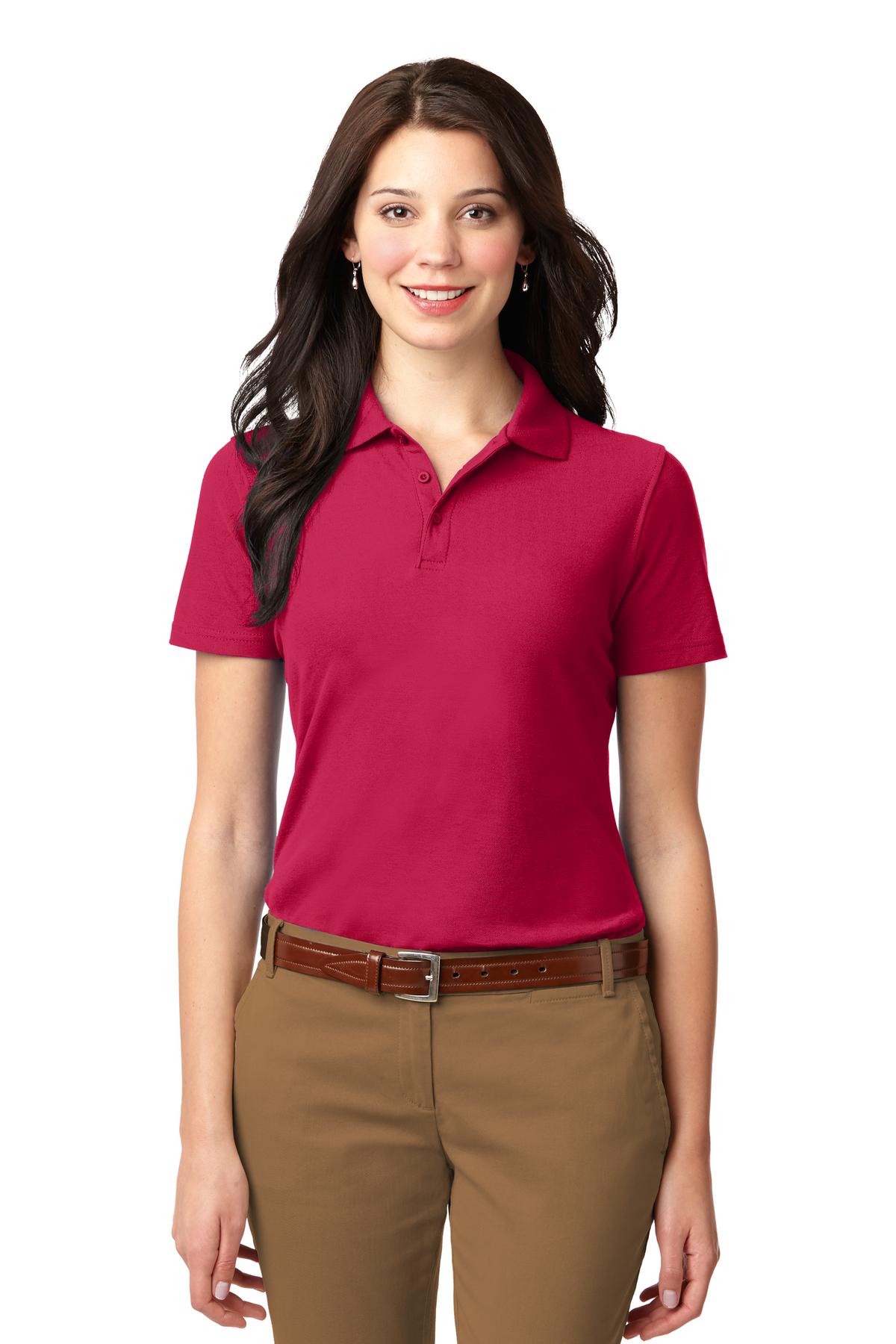 Port Authority Women's Stain-Resistant Polo. L510 - Red