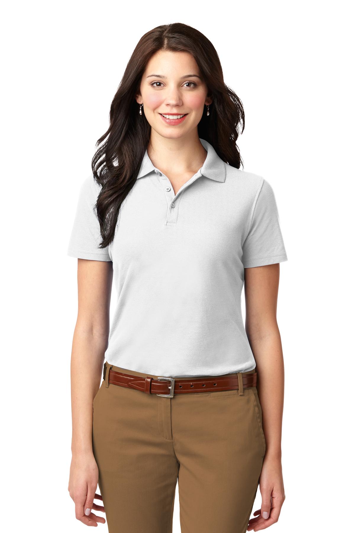 Port Authority Women's Stain-Resistant Polo. L510 - White