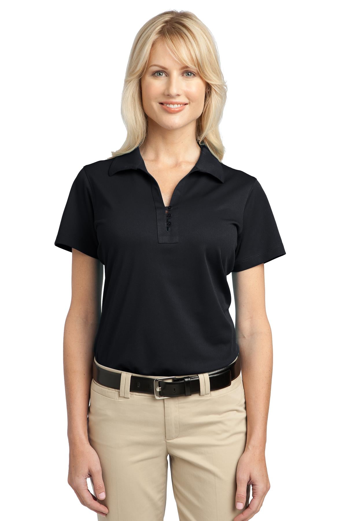 Port Authority Women's Tech Pique Polo. L527 - Black