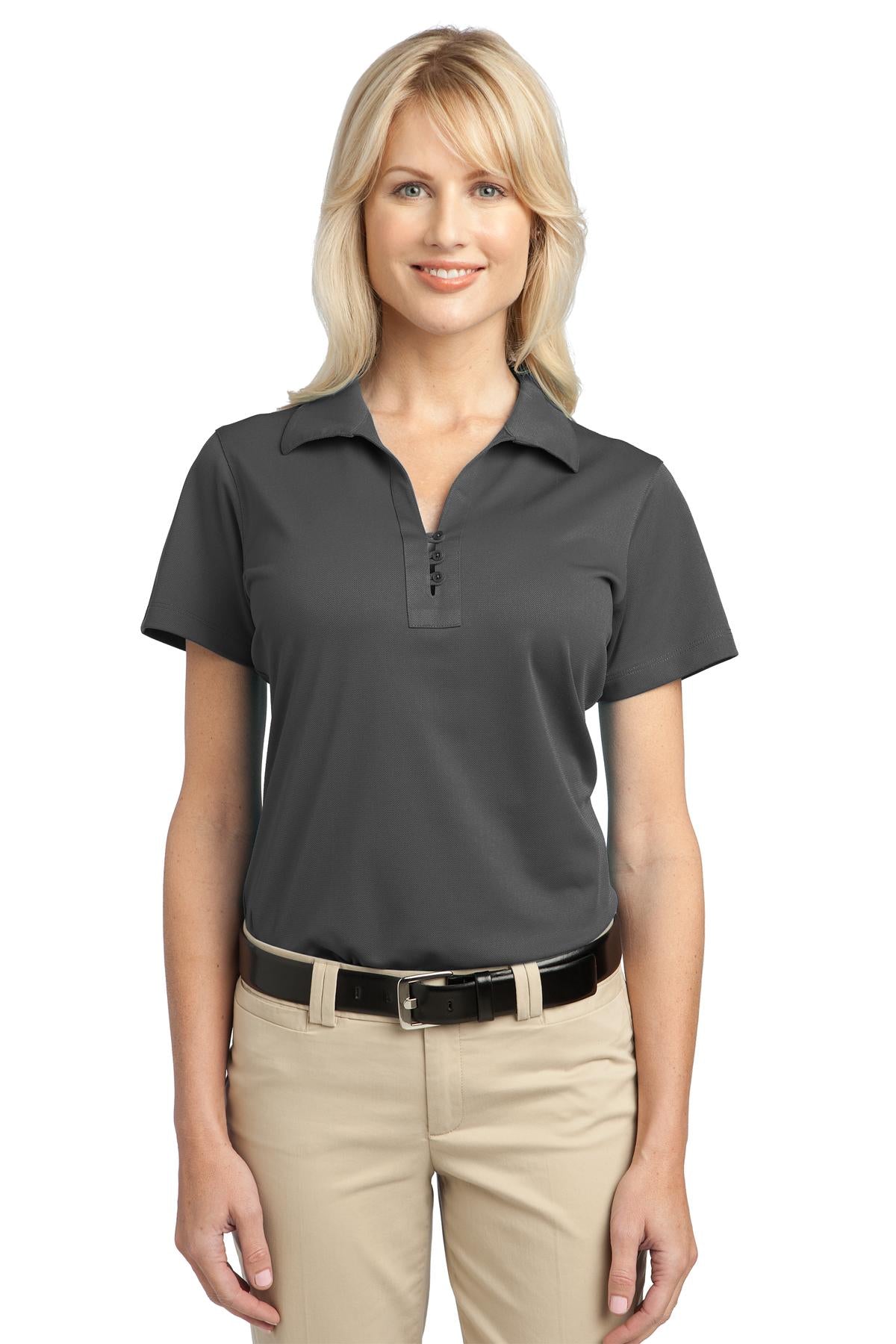 Port Authority Women's Tech Pique Polo. L527 - Grey Smoke