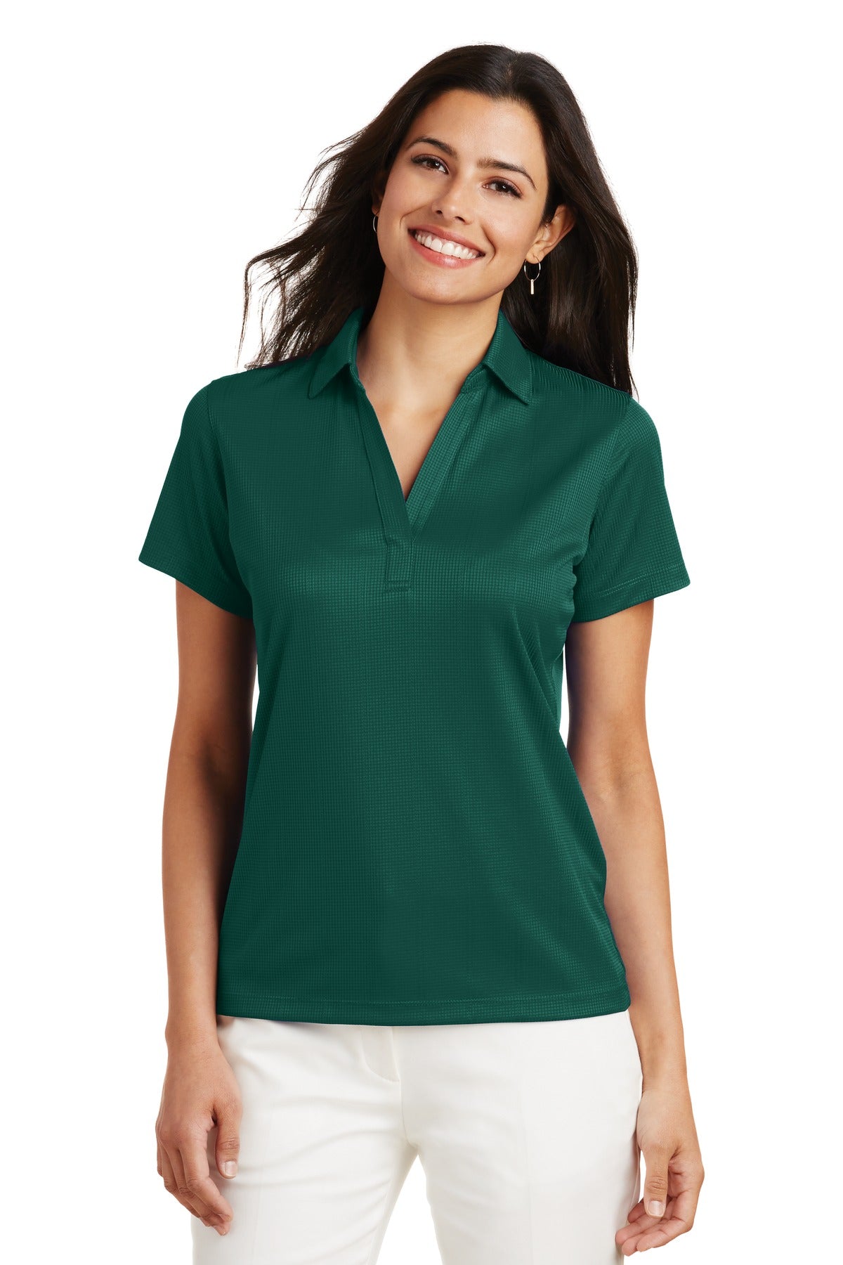 Port Authority Women's Performance Fine Jacquard Polo. L528 - Green Glen