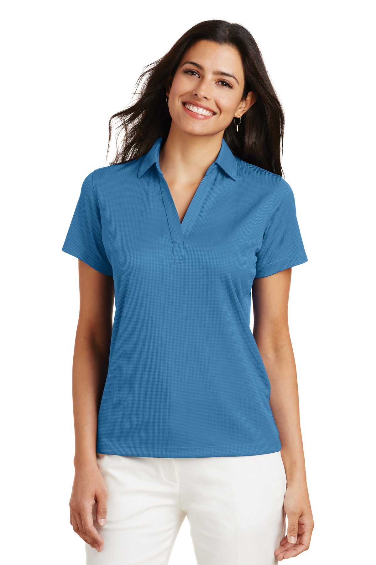 Port Authority Women's Performance Fine Jacquard Polo. L528 - Ocean Blue