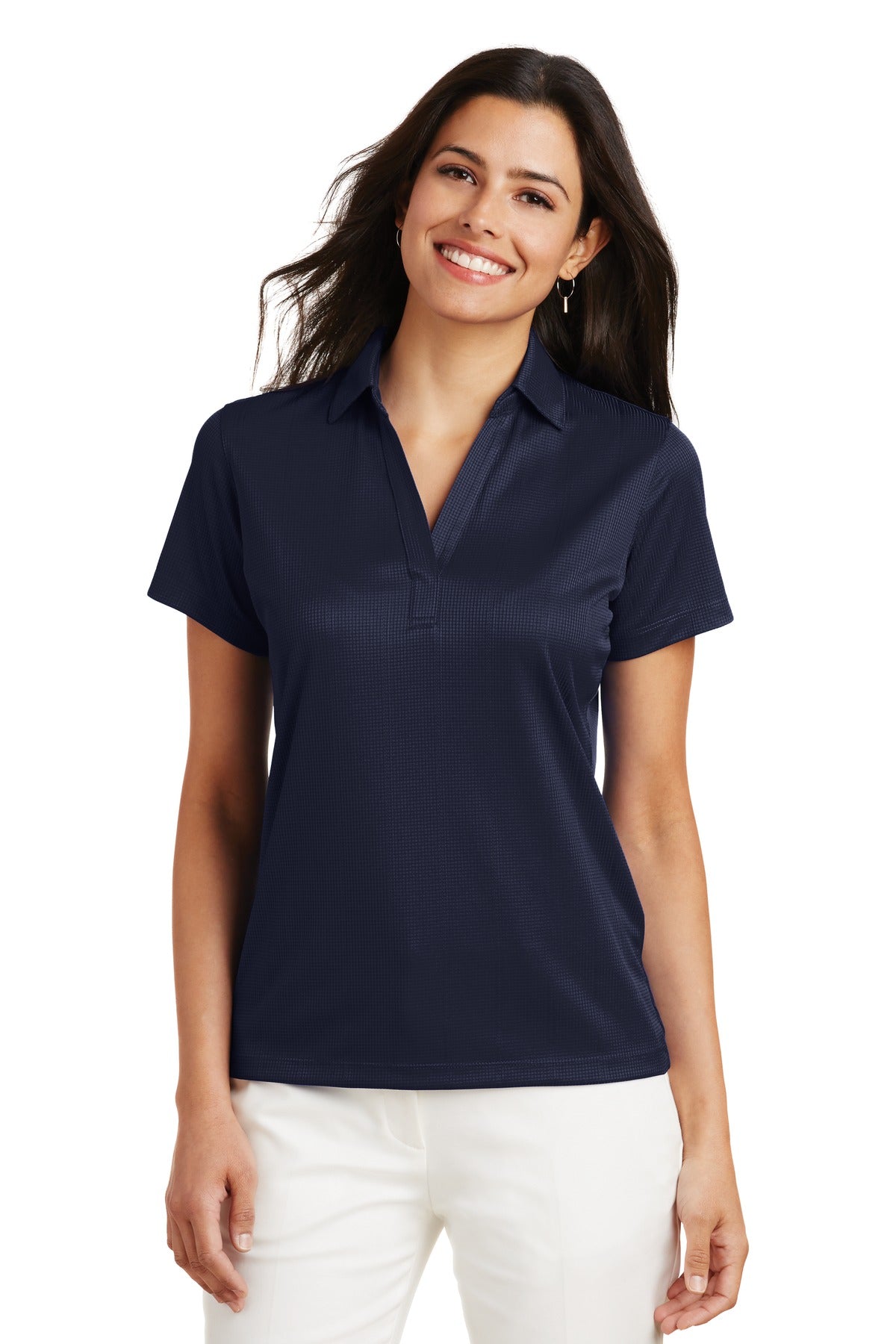 Port Authority Women's Performance Fine Jacquard Polo. L528 - True Navy