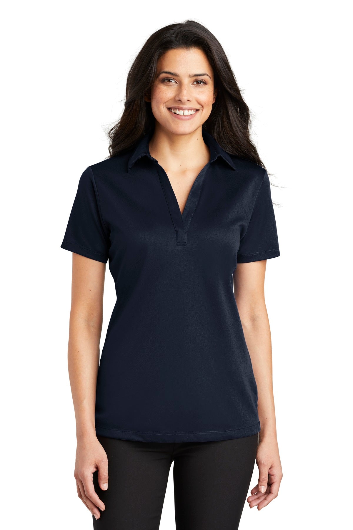 Port Authority Women's Silk Touch Performance Polo. L540 - Navy