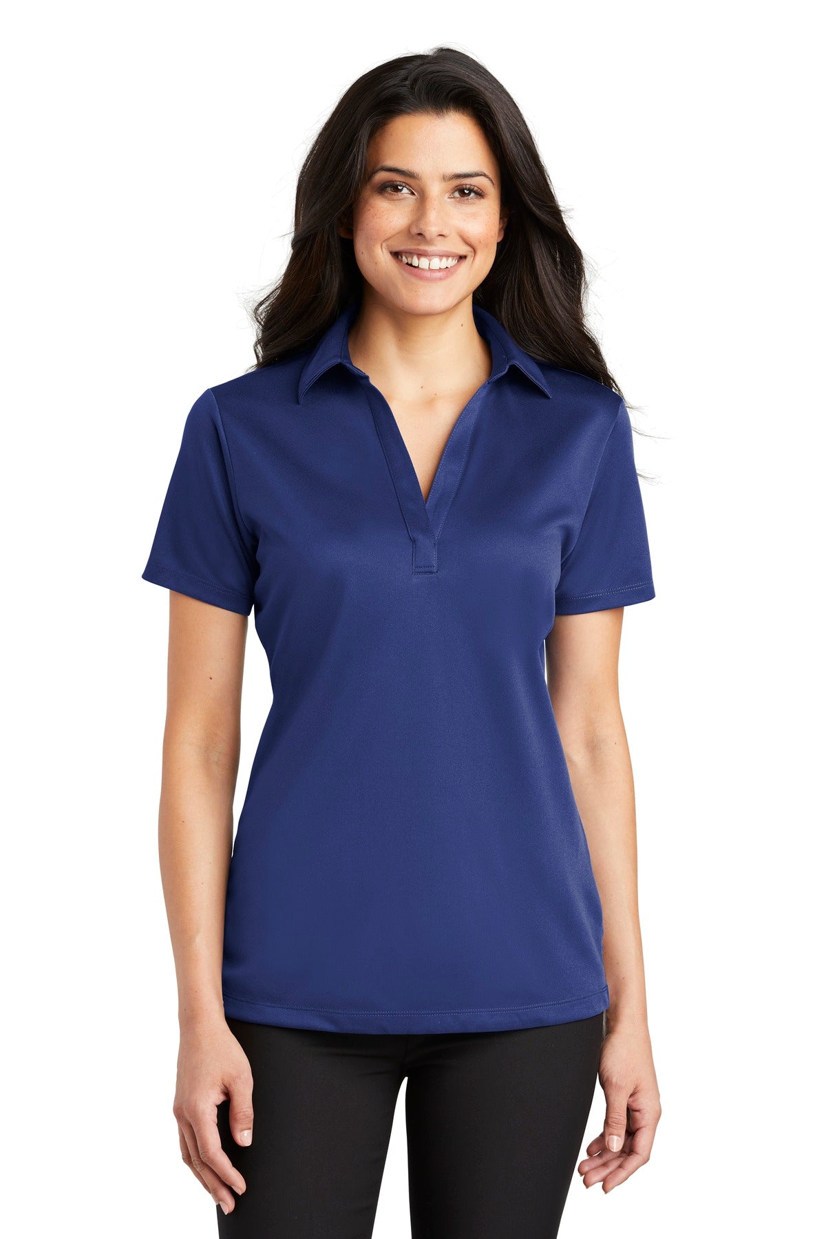 Port Authority Women's Silk Touch Performance Polo. L540 - Royal