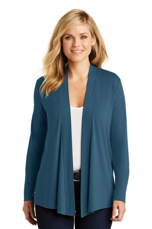 Port Authority Women's Concept Open Cardigan. L5430 - Dusty Blue