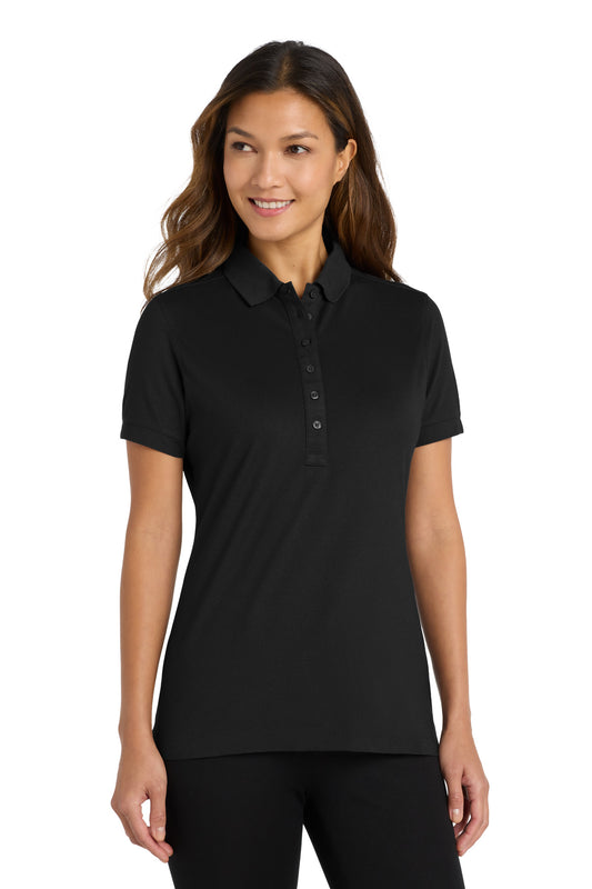 Port Authority Women's Stretch Pique Polo. L555 - Black