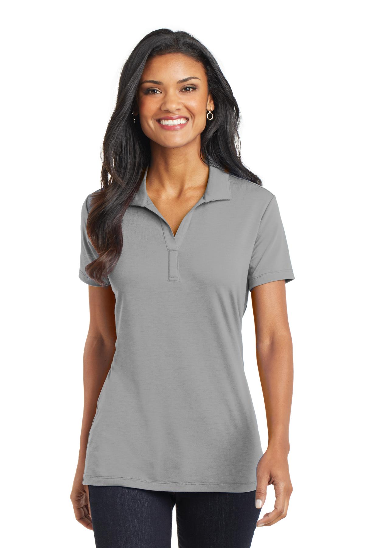 Port Authority Women's Cotton Touch Performance Polo. L568 - Frost Grey