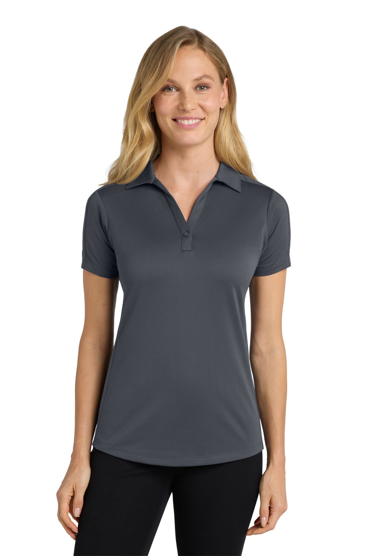 Port Authority Women's Diamond Jacquard Polo. L569 - Graphite
