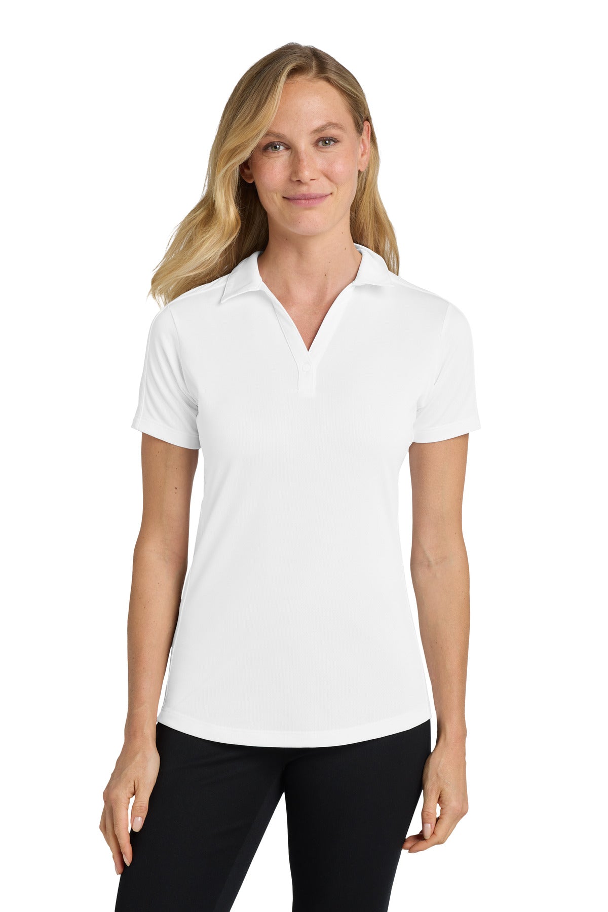 Port Authority Women's Diamond Jacquard Polo. L569 - White