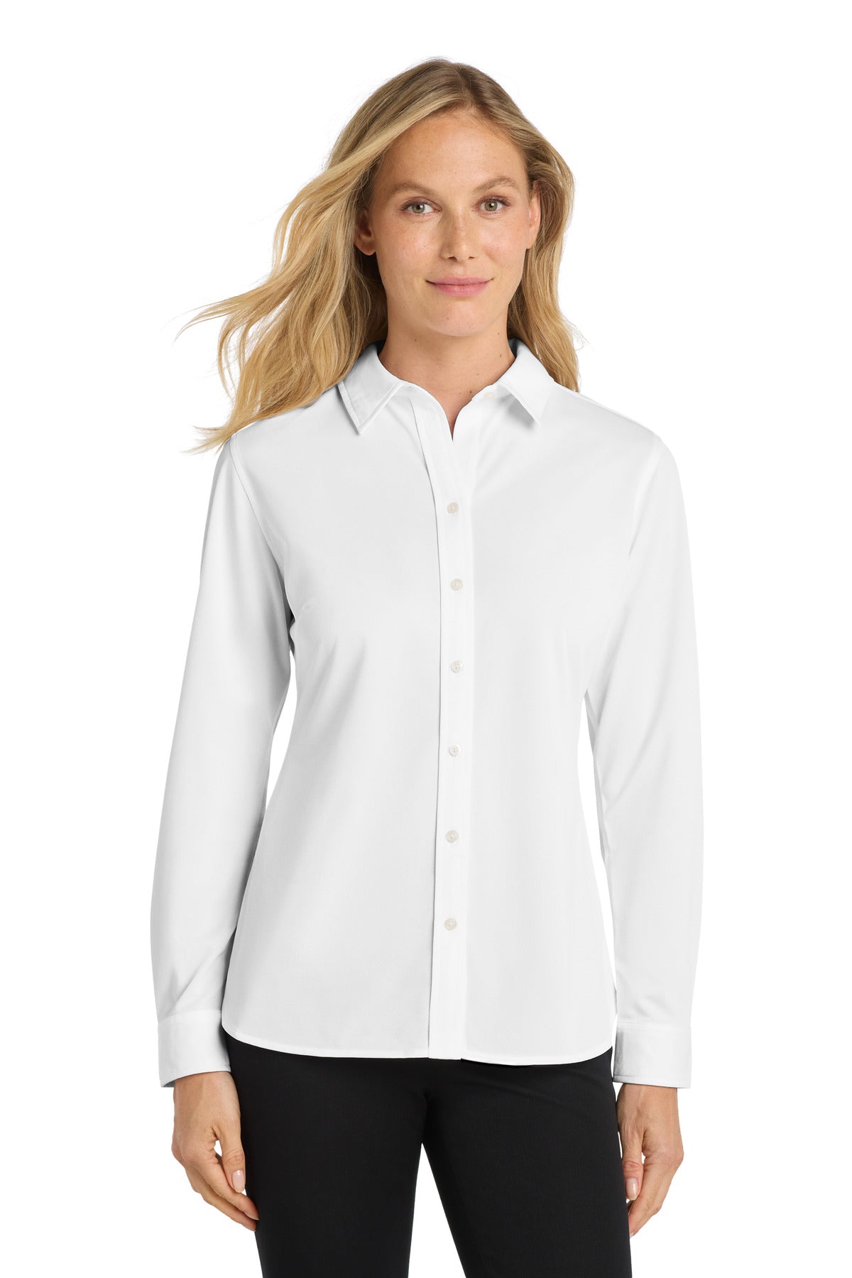 Port Authority Women's Dimension Knit Dress Shirt. L570 - White