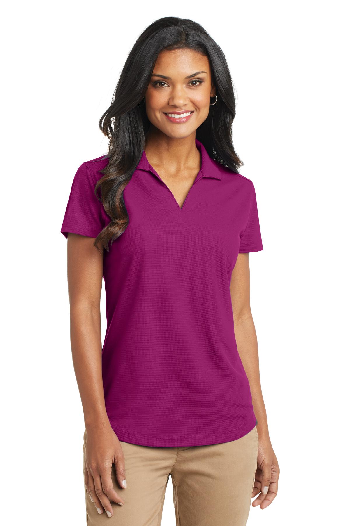 Port Authority Women's Dry Zone Grid Polo. L572 - Magenta