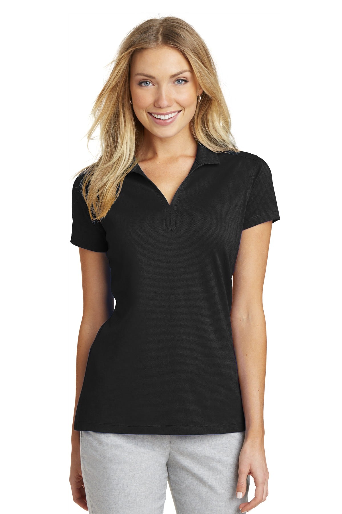 Port Authority Women's Rapid Dry Mesh Polo. L573 - Black
