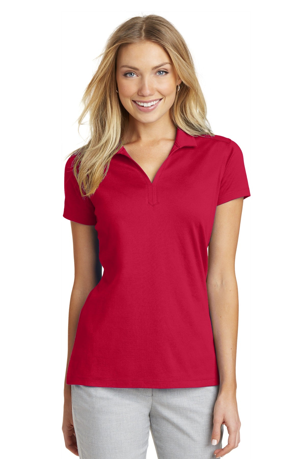 Port Authority Women's Rapid Dry Mesh Polo. L573 - Engine Red