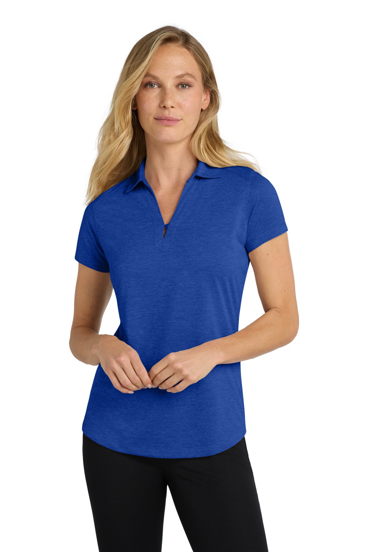 Port Authority Women's Digi Heather Performance Polo. L574 - True Royal