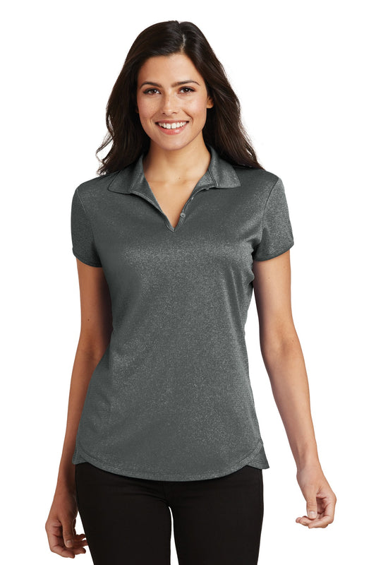 Port Authority Women's Trace Heather Polo. L576 - Charcoal Heather