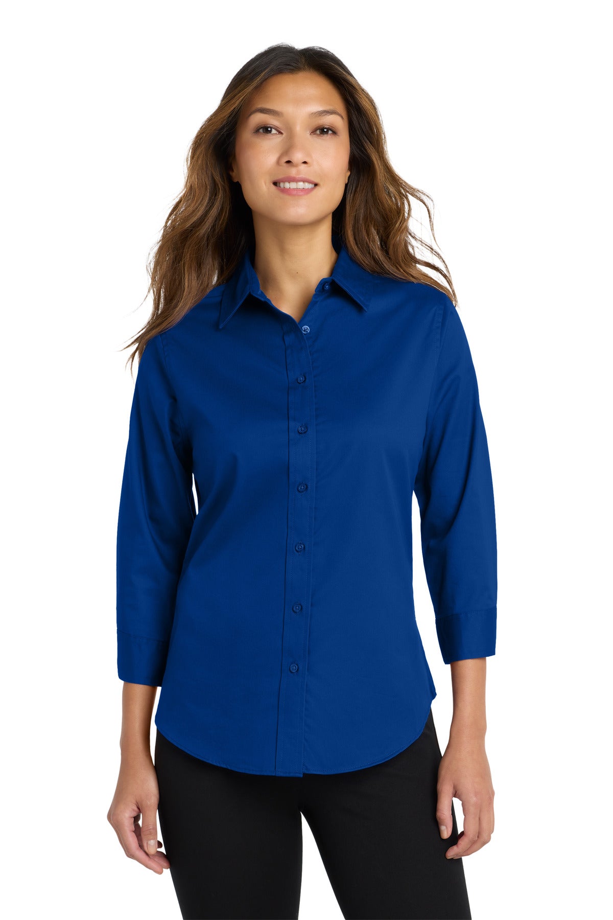 Port Authority Women's 3/4-Sleeve Easy Care Shirt. L612 - Royal