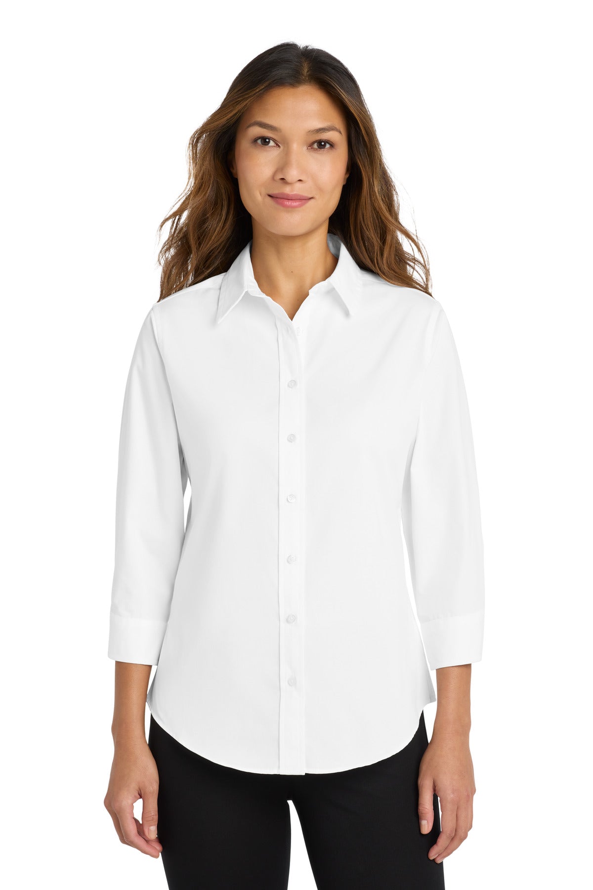 Port Authority Women's 3/4-Sleeve Easy Care Shirt. L612 - White