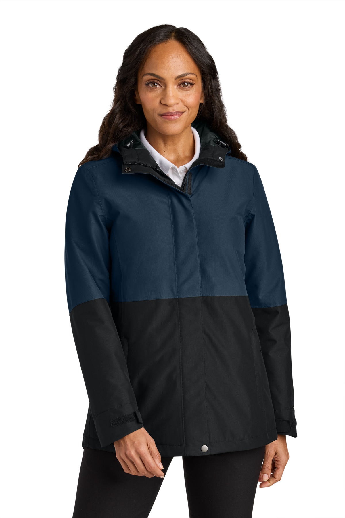 Port Authority Women's Insulated Heavy Ripstop Jacket L721 - Dress Blue Navy/ Deep Black