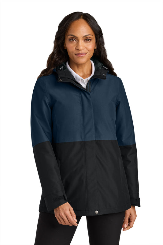 Port Authority Women's Insulated Heavy Ripstop Jacket L721 - Dress Blue Navy/ Deep Black