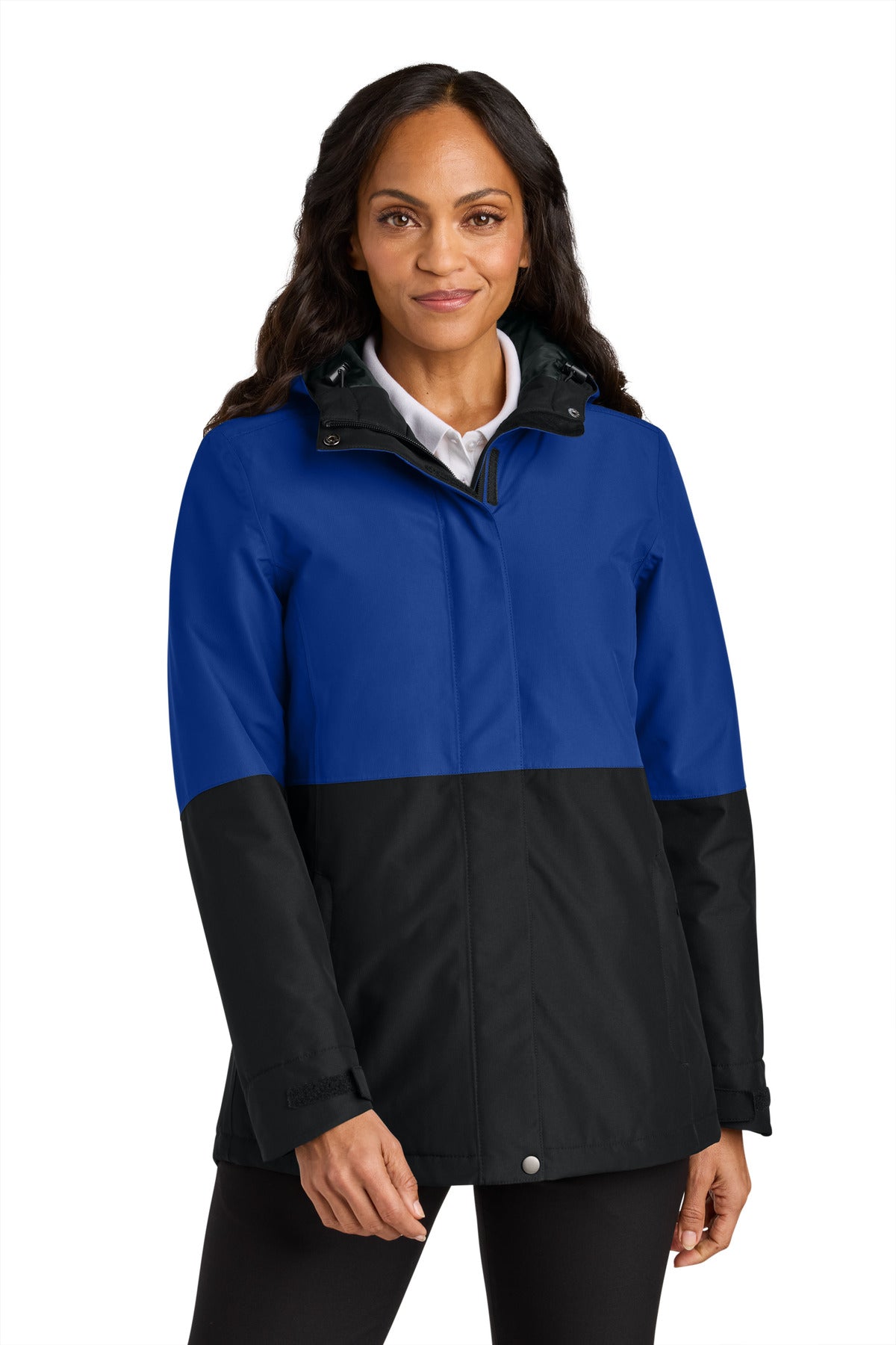 Port Authority Women's Insulated Heavy Ripstop Jacket L721 - True Royal/ Deep Black