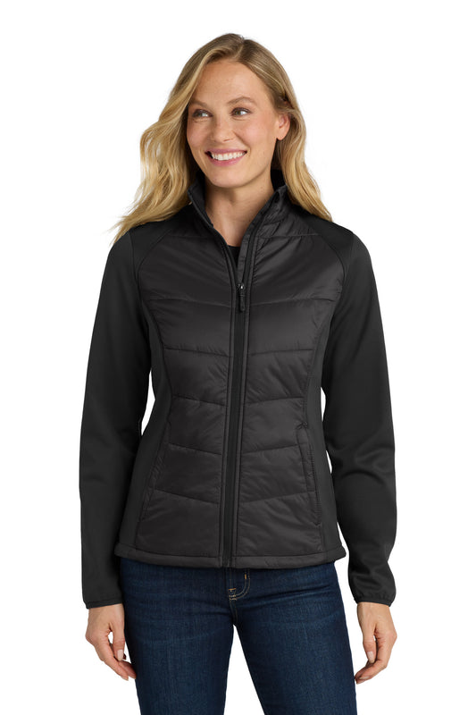 Port Authority Women's Hybrid Soft Shell Jacket. L787 - Deep Black
