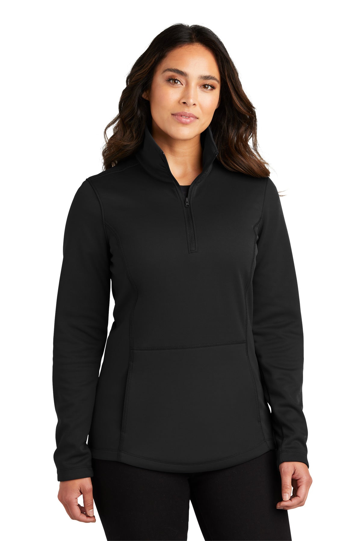 Port Authority Women's Smooth Fleece 1/4-Zip L804 - Deep Black