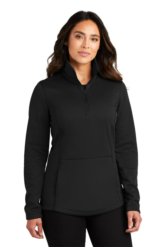 Port Authority Women's Smooth Fleece 1/4-Zip L804 - Deep Black