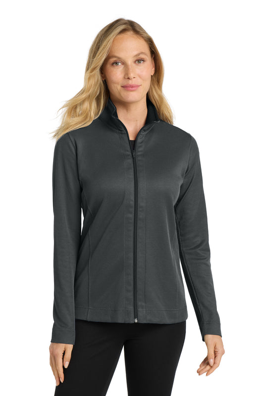 Port Authority Women's Vertical Texture Full-Zip Jacket. L805 - Iron Grey/ Black