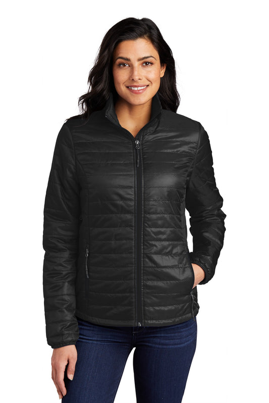Port Authority Women's Packable Puffy Jacket L850 - Deep Black