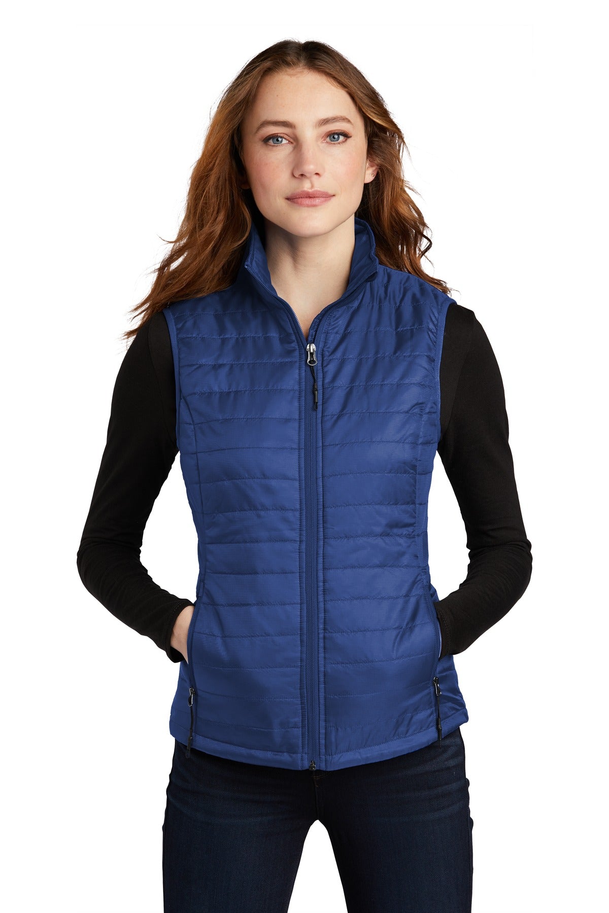 Port Authority  Women's Packable Puffy Vest L851 - Cobalt Blue