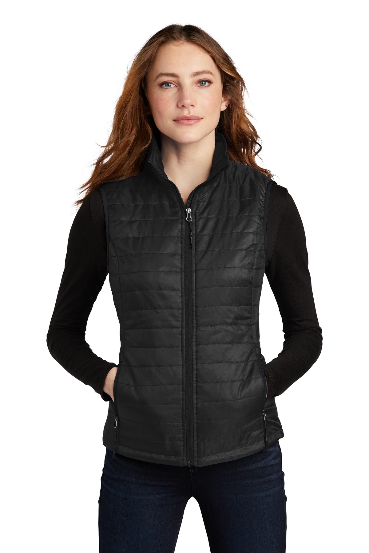 Port Authority  Women's Packable Puffy Vest L851 - Deep Black